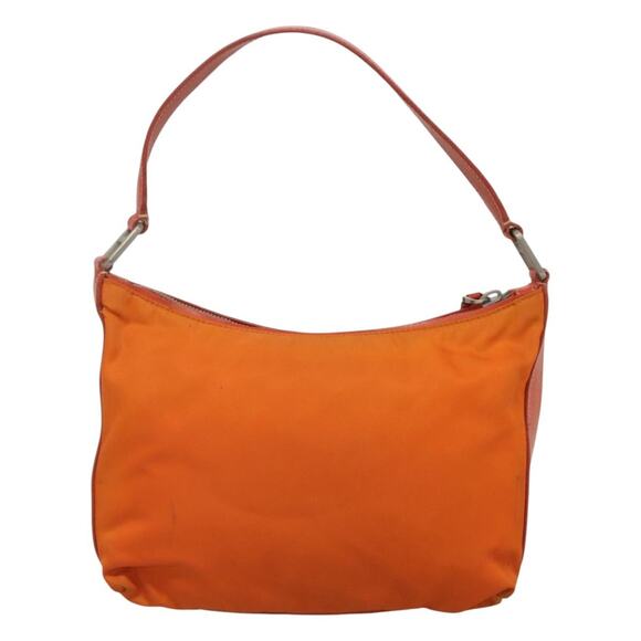PRADA Shoulder Bag Nylon Orange Silver - Picture 3 of 12